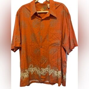 Caribbean Brand (Dillards) Men’s Tropical Hawaiian Shirt Size 2XLT. Big & Tall.